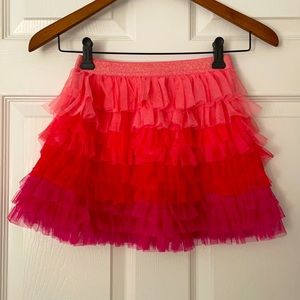 Pink and red layered skirt. Girls M (7/8)